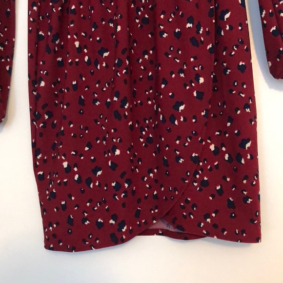 NWT cheetah printed wrap dress with tulip hem - Picture 2 of 7